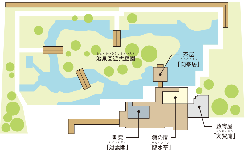 茶室「縦目楼 」と日本庭園