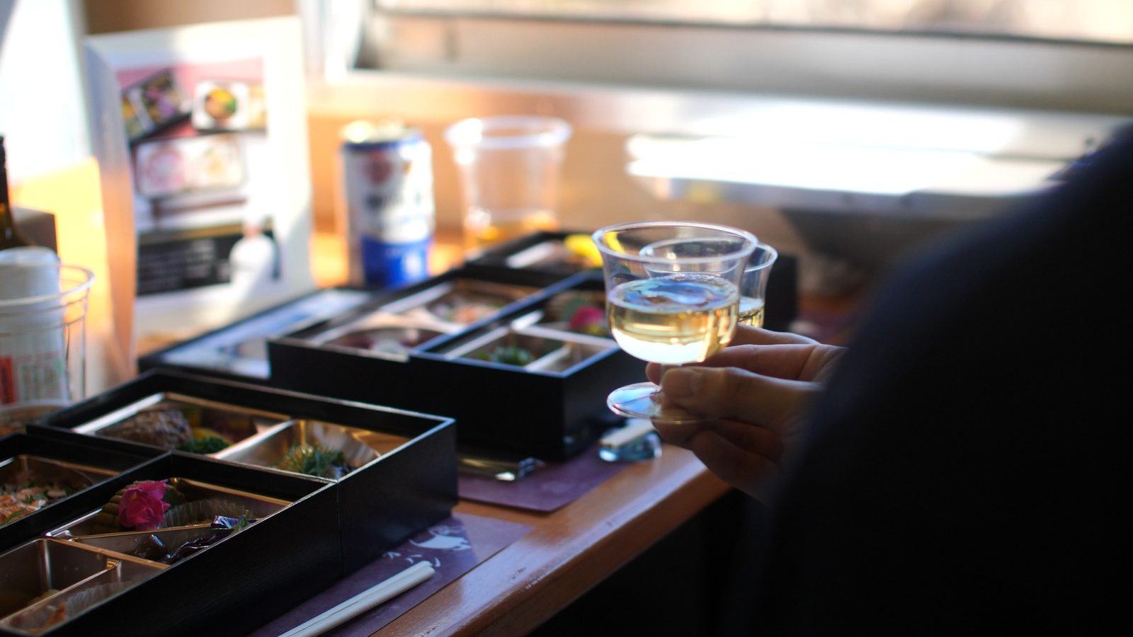 車内での乾杯